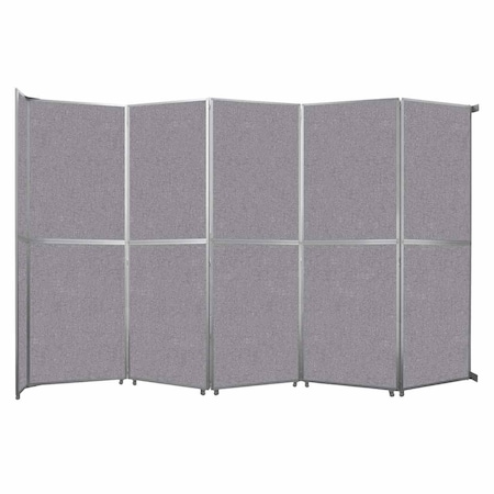 Versare Operable Wall Folding Room Divider 19'6" x 12'3" Cloud Gray Fabric 1070508-2